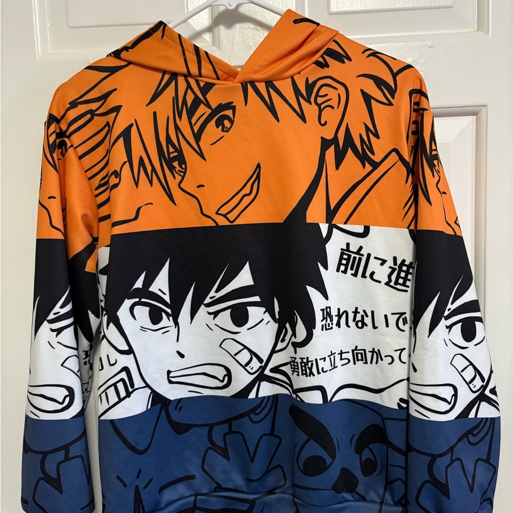 🛑SOLD🛑SHEIN Orange and Black Graphic Hoodie